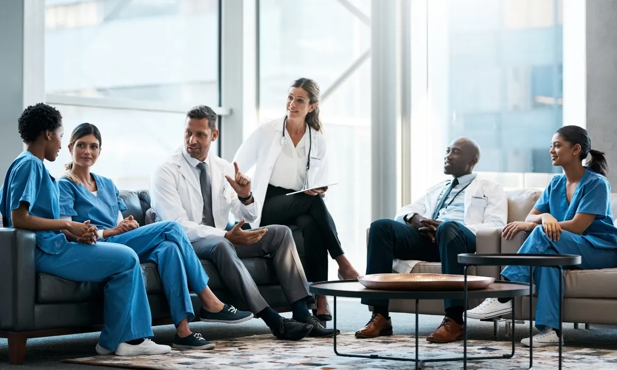 Physicians and nurses meeting